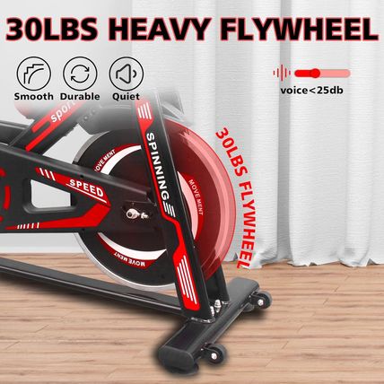 Indoor Exercise Bike, Low Noise Indoor Cycling Bike with Comfortable Adjustable