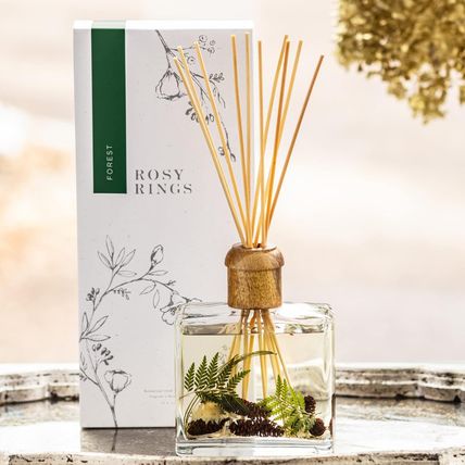 Rosy Rings Botanical Reed Diffuser Forest 13 Ounces - Lasts 6-12 Months, Aromath