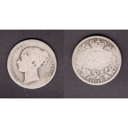 Great Britain. Victoria. Shilling 1874. Die No 65. dy22916