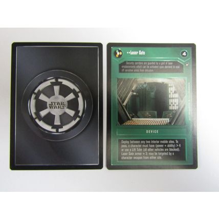Star Wars 1996 A New Hope Decipher CCG B/B Card Laser Gate DS