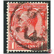 1924 SG419 1d Scarlet Wmk Block Cypher Fine Used