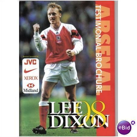 Lee Dixon 98 Testimonial Brochure Arsenal v Real Madrid Football Programme 1999