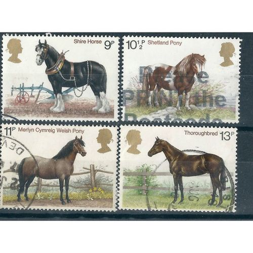 Great Britain 1978 Horses Pony Used SG 1063-1066 Sc 839-842 postage stamp