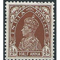 India 1937 SG248 1/2a Red-Brown Mounted Mint .. ..