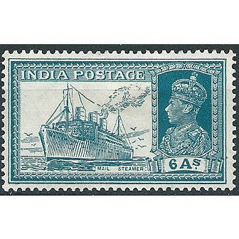 India 1937 SG256 6a Turquoise-Green Mounted Mint .. ..