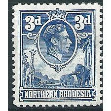 Northern Rhodesia 1938 SG34 3d Ultramarine Mounted Mint ..