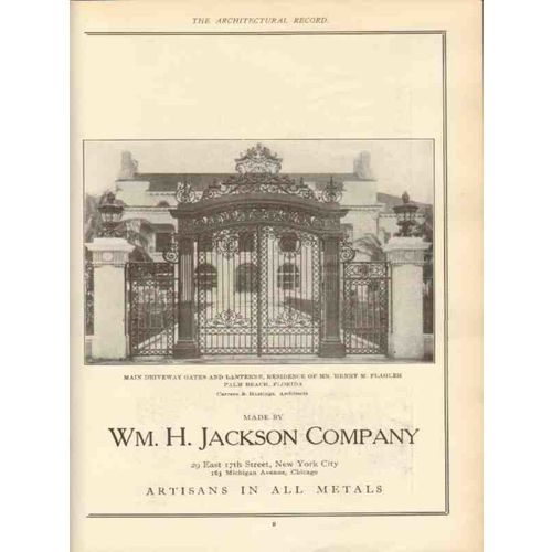 wm h jackson company 1910 henry flagler palm beach fl gates vintage ad