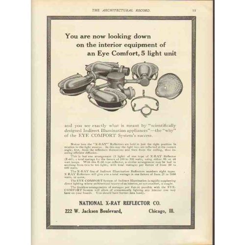 national x-ray reflector company 1912 interior equipment vintage ad