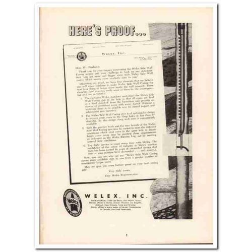 welex jet services inc 1958 side wall coring drilling oil vintage ad