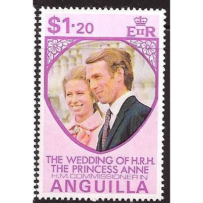 Anguilla 1973 Royal Wedding $1.20 Princess Anne Unmounted Mint NHM SG 166 stamp