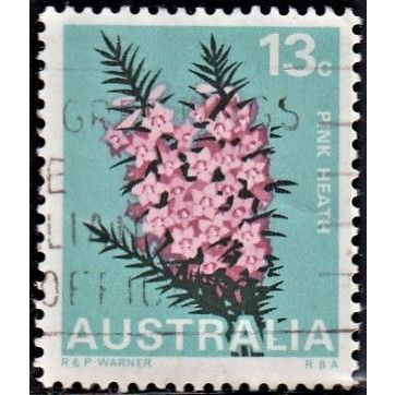 AUSTRALIA, 1968 13c Pink Heath, SG 421 (Scott #435), used