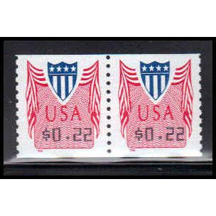 CVP33 22c Shield Very Fine MNH Pair PA5038