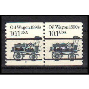 2130c 10.1c Oil Wagon Fine MNH Dry Gum CNP Left 2 Line Gap Blk PA0730