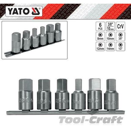 YATO professional oil drain plug wrenches set 6 pcs (YT-05997)
