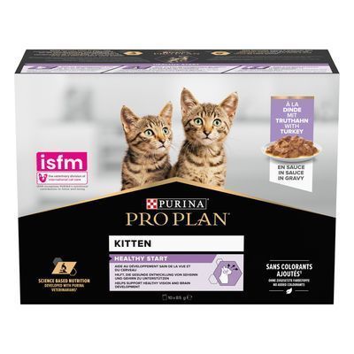 PURINA PRO PLAN Kitten Healthy Start Turkey in Gravy 20 x 85g