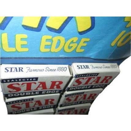 1950's New Sealected Star Double Edge Cardboard Advertising Store Display