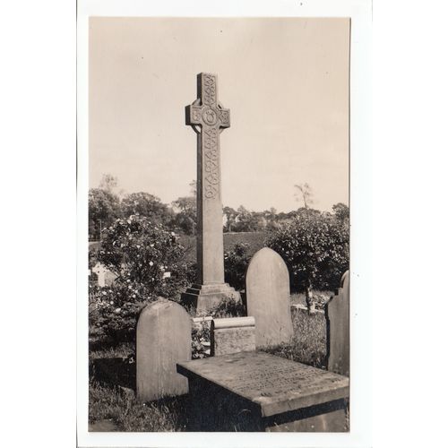 Nether Peover Tombstone & Celtic Style Cross Churchyard Cheshire Postcard