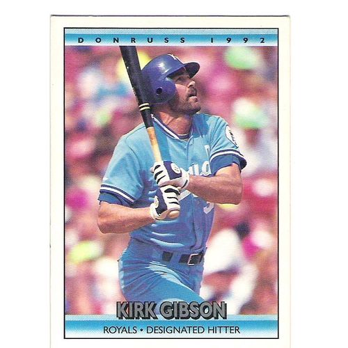 1992 Donruss Kirk Gibson baseball card #39- NM-Royals