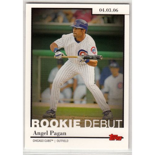 2006 Topps Updates & Highlights Rookie Debut RD9 Angel Pagan- Cubs