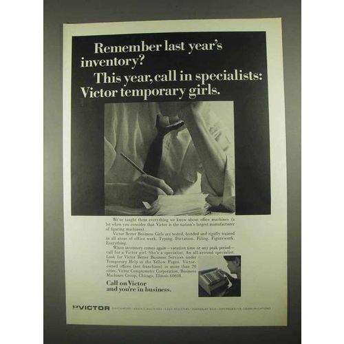 1967 Victor Better Business Girls Ad - Inventory