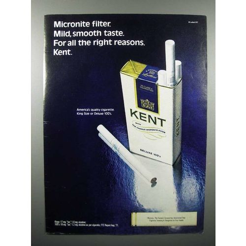 1972 Kent Cigarette Ad - Mild Taste