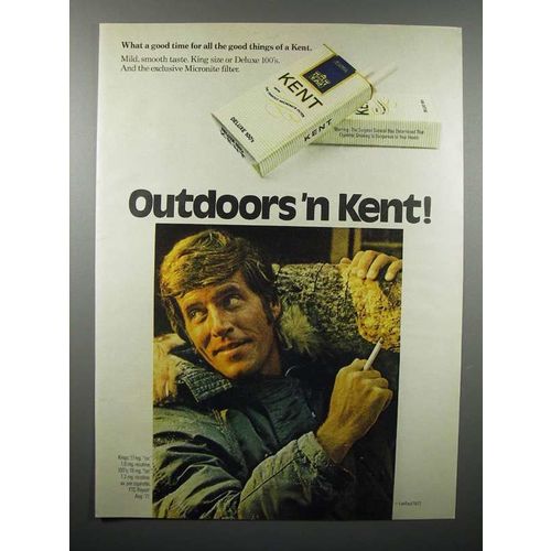 1972 Kent Cigarette Ad - Outdoors 'n Kent