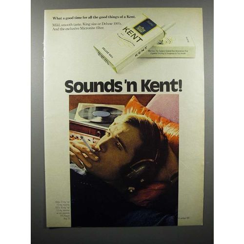 1972 Kent Cigarette Ad - Sounds 'n Kent