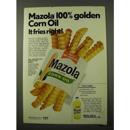 1972 Mazola Corn Oil Ad - French Fried Potatoes