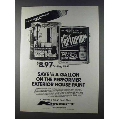 1980 Kmart The Performer Extrerior House Paint Ad