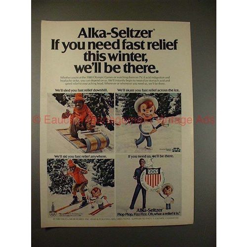1980 Alka Seltzer Ad w/ Sammy Davis Jr. - Fast Relief!!