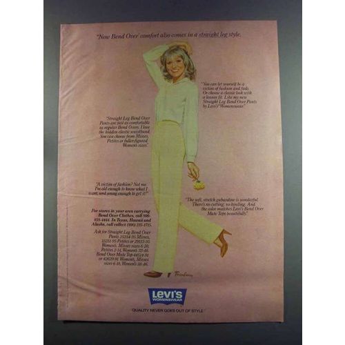 1982 Levi's Straight Leg Bend Over Pants & Mate Tops Ad
