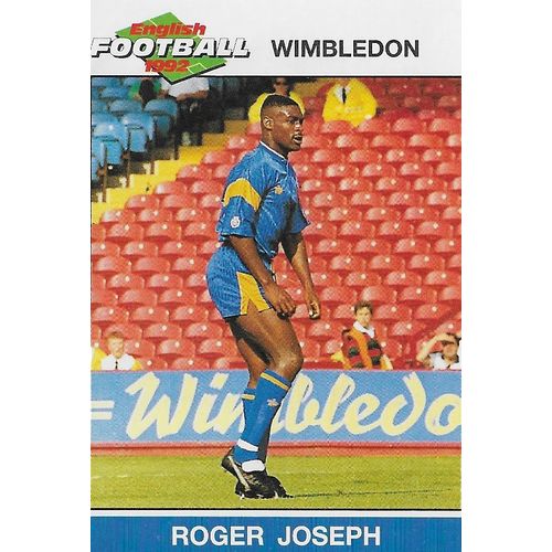 Panini's English Football 1992 Stickers: No.255 - Joseph (Roger)