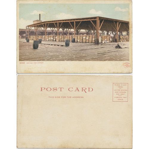 Cotton for export Original Vintage Postcard 1900s Detroit Pub Co 9068