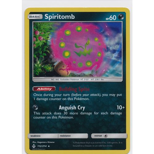 Pokemon Sun & Moon Unbroken Bonds 112/214 Spiritomb