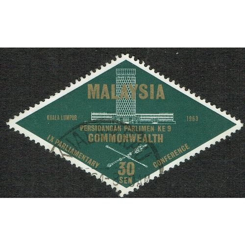 Malaysia 1963 9th Commonwealth Parliamentary Conf 30c Deep Green & Gold SG8 FU