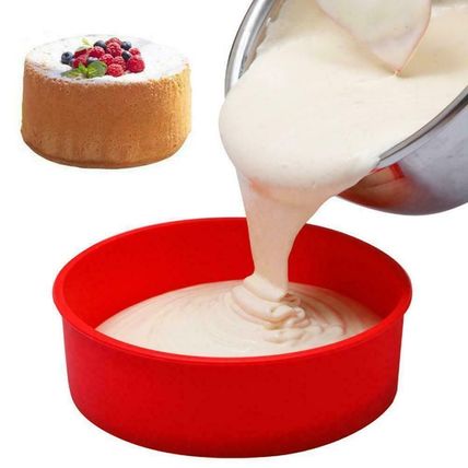 Quality 6 inch Silicone Round Cake Pan Tins Non-stick Baking Mould Bakeware Tray