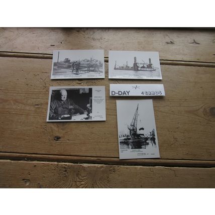WORLD WAR ll, D-DAY. Collectorcard.. vgc. 4 x postcards Churchill