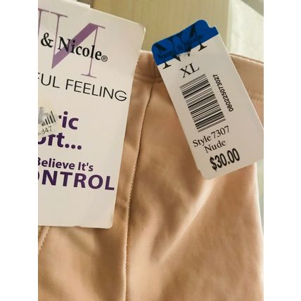 NAOMI & NICOLE HI-WAIST THIGH SLIMMER FIRM CONTROL SIZE XL STYLE 7307 NEW/TAGS