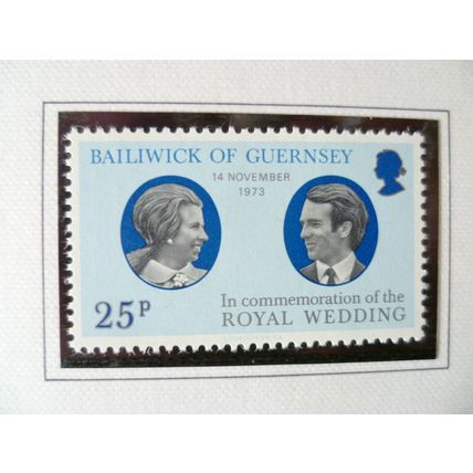 Guernsey 1973 Royal Wedding Princess Anne Presentation Pack stamp Royalty