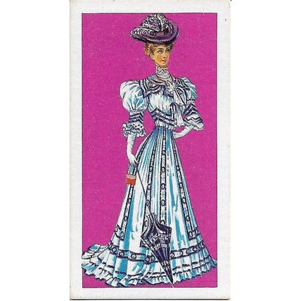 British Costume 1967 Brooke Bond Tea Card 41 - Lady's Day Dress 1906