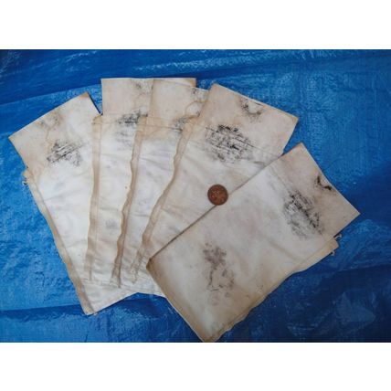 5x NOS Vintage (WW2 ???) Cotton Bags