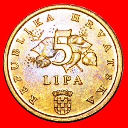 RED OAK (1993-2019): CROATIA ★ 5 LIPA 1993 MINT LUSTRE ★LOW START ★ NO RESERVE!