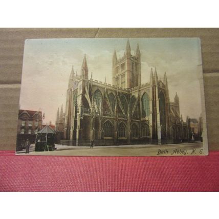 N.E. , BATH ABBEY, BATH. SOMERSET. used antique postcard by F. Frith 1912 pm /