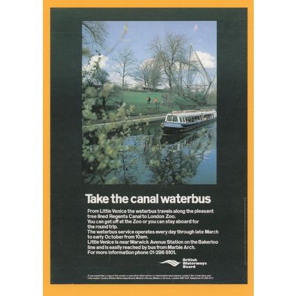 CA3 Canalscape Canal Waterbus Transport British Waterways Postcard
