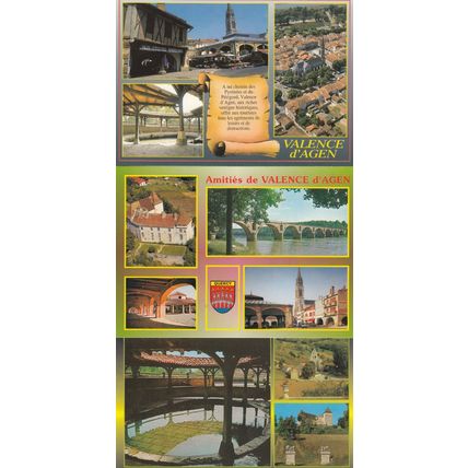Valence D'Agen Flower Market Stall 3x French Postcard s
