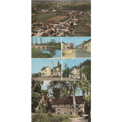 Le Chiteau Huisseau 3x Rare 1960s Aerial French Postcard s