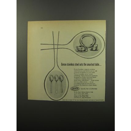1953 Gense Stainless Steel Ad - Gense stainless steel sets the smartest table