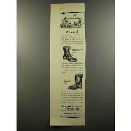 1953 Abercrombie & Fitch Ad - Bird Shooter Moccasin Boot, Pull-On Moccasin Boot