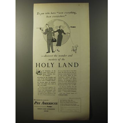 1953 Pan American Airlines Ad - To you who have seen everything
