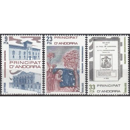 Andorra Español 1982 Michel 160 - 162 Neuf ** Cote (2008) 2.00 € Commémorations